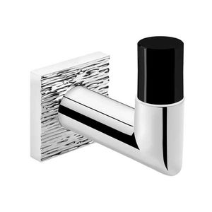 moderner Garderobenhaken / verchromtes Metall / für Badezimmer