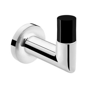 moderner Garderobenhaken / verchromtes Metall / Glas / für Badezimmer