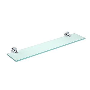 wandmontiertes Regal / modern / verzinkter Chrom / Glas