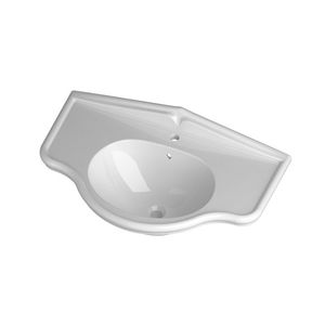 Einbauwaschbecken / oval / Keramik / modern