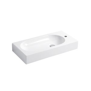 Wand-Waschbecken / oval / Keramik / modern