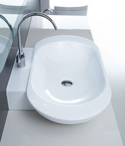 Aufsatzwaschbecken / oval / Keramik / modern