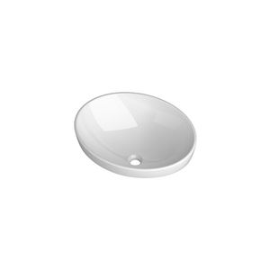 Einbauwaschbecken / oval / Keramik / modern
