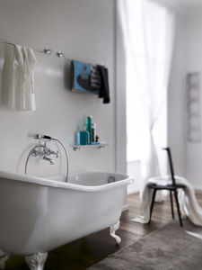 Mischbatterie für Duschen / für Badewanne / Wandmontage / Edelstahl