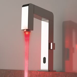 Einhebelmischer für Waschtisch / verchromtes Metall / aus verchromtem Messing / elektronisch