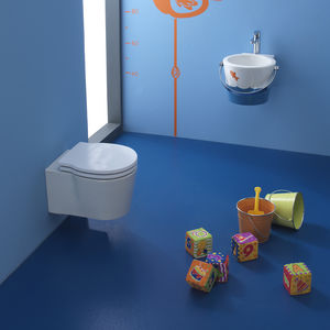 hängendes WC / Keramik / mit eingebauter Spülung / für Kinder