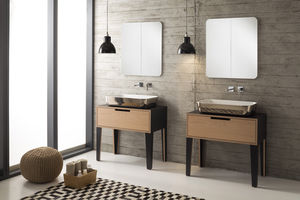 freistehender Waschtischunterschrank / Holz / modern / Schubladen