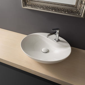Aufsatzwaschbecken / oval / Keramik / modern