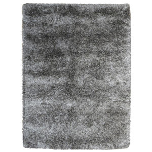 moderner Teppich / uni / Polyester / Wolle