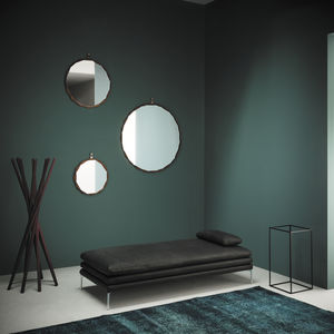 wandmontierter Spiegel / modern / rund / Metall