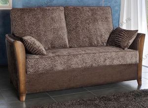 klassisches Sofa / Stoff / 3 Plätze / braun