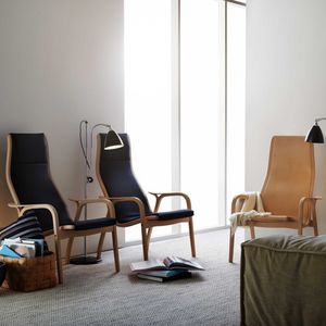Sessel / Skandinavisches Design / aus Buche / aus Eiche / Stoff