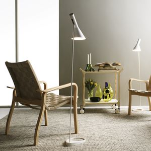 Sessel / skandinavisches Design / aus Buche / aus Eiche / Leder