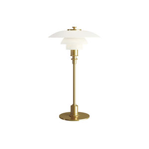 Tischlampe / modern / Messing / verchromtes Metall