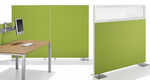 Akustikplatte für Trennwandsysteme / Aluminium / Textilfaser / Dekor