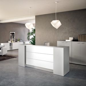 Empfangstheke für Eckeinbau / Holz
