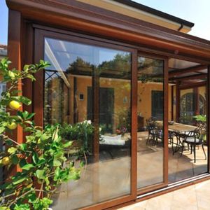 Schiebe-Terrassentür / Aluminium / Doppelverglasung