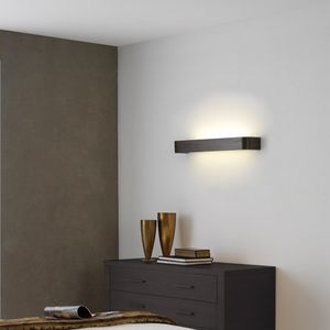 moderne Wandleuchte / Glas / Holz / LED