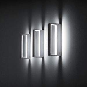 moderne Wandleuchte / Außenbereich / Aluminium / Glas