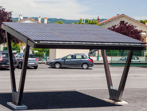 Holz-Carport / aus verzinktem Stahl / Objektmöbel