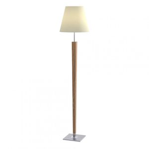 Lampe mit Fußgestell / klassisch / Metall / Holz