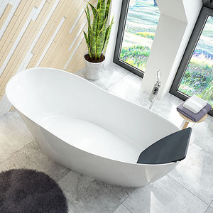 freistehende Badewanne / oval / aus Acryl
