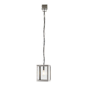 Hängelampe / modern / Edelstahl / Glas