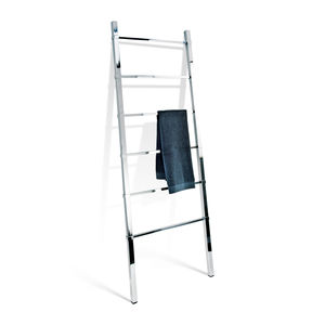 Leiter-Handtuchhalter / bodenstehend / aus verchromtem Messing