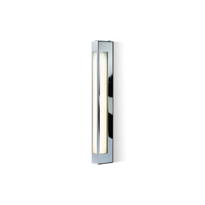 moderne Wandleuchte / aus verchromtem Messing / LED / rechteckig