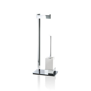 Toilettenbürste aus verchromtem Messing / Messing mit Goldauflage / für Böden