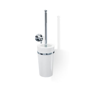 Toilettenbürste aus verchromtem Messing / Messing mit Goldauflage / wandmontiert