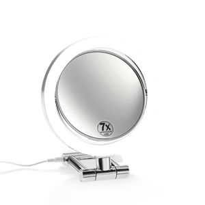Stell--Spiegel / LED beleuchtet / modern / rund