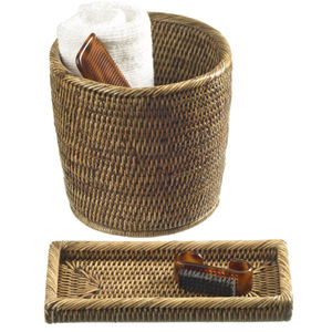 Rattanpapierkorb