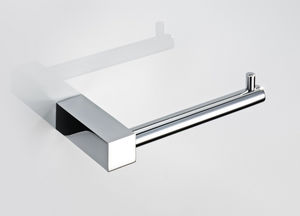wandmontierter Toilettenpapierhalter / aus verchromtem Messing / Messing mit Goldauflage / Objektmöbel