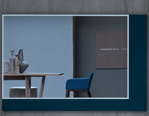 wandmontierter Spiegel / modern / rechteckig / lackiertes Holz