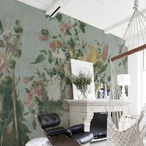 klassische Tapeten / Vlies / Blumenmuster / Stoffoptik