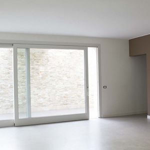 Schiebe-Kipp-Glaswand / Holz / Aluminium / Doppelverglasung