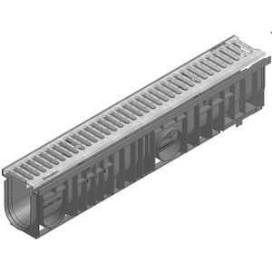 Abflussrinne für Sportplätze / Kunststoff / Gitter