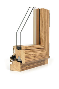 Innenbereich-Tür / einflügelig / Holz / Aluminium