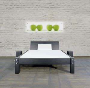Standardbett / doppelt / originelles Design / Holz