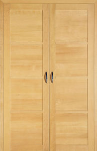 Tür für Wandschrank / einflügelig / zum Schieben / Massivholz