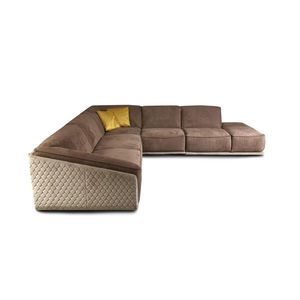 modulierbares Sofa / Eck / modern / Samt