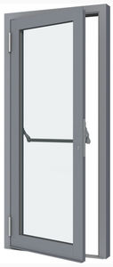Eingangstür / einflügelig / Aluminium / hochbelastbar