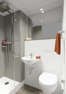 modernes Badezimmer / Keramik / Fertig