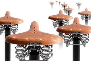 Barhocker / originelles Design / Leder / Metall / Contract