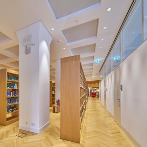 festinstallierte Trennwand / Glas / Aluminium / für Großraumbüros