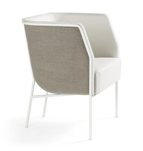 moderner Sessel / Stoff / Leder / Bridge