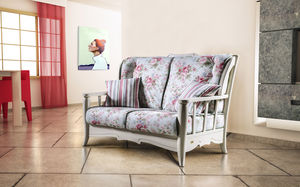 klassisches Sofa / Holz / Gewebe / 2 Plätze