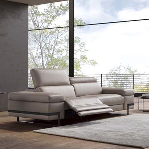 modulierbares Sofa / modern / Stoff / Leder