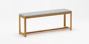 moderne Bank / aus Eiche / aus Buche / gepolstert